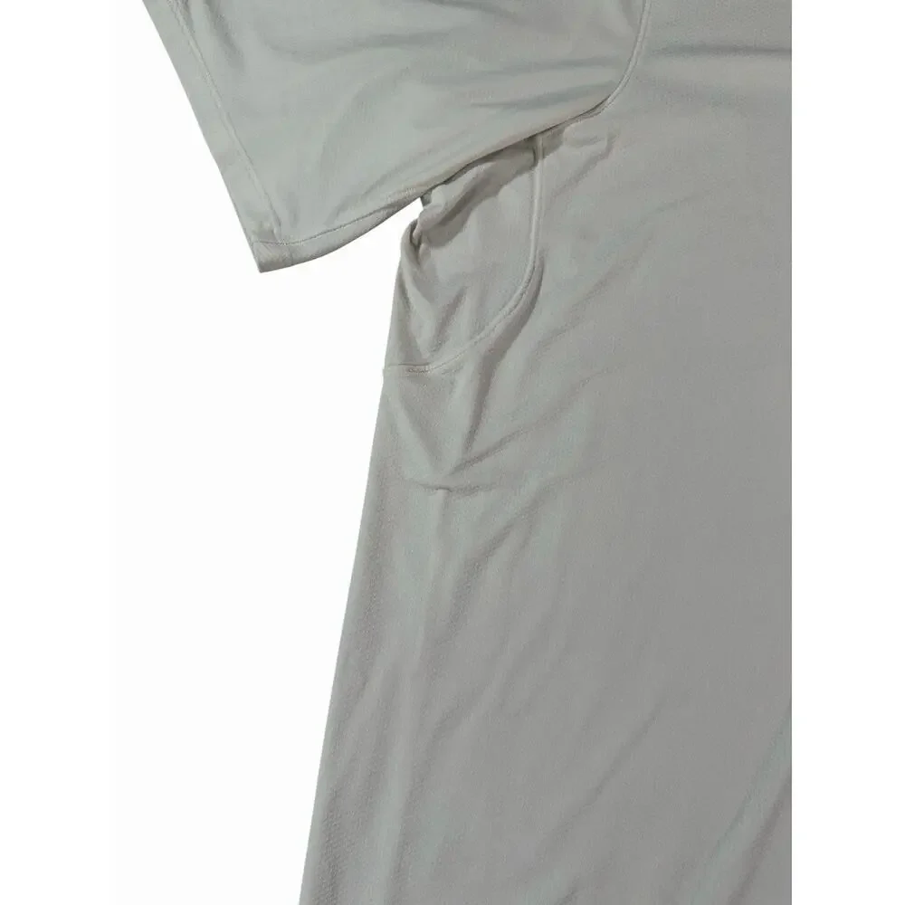lululemon athletica Men’s Polo Shirt XXL White Short Sleeve 3-Button Performance